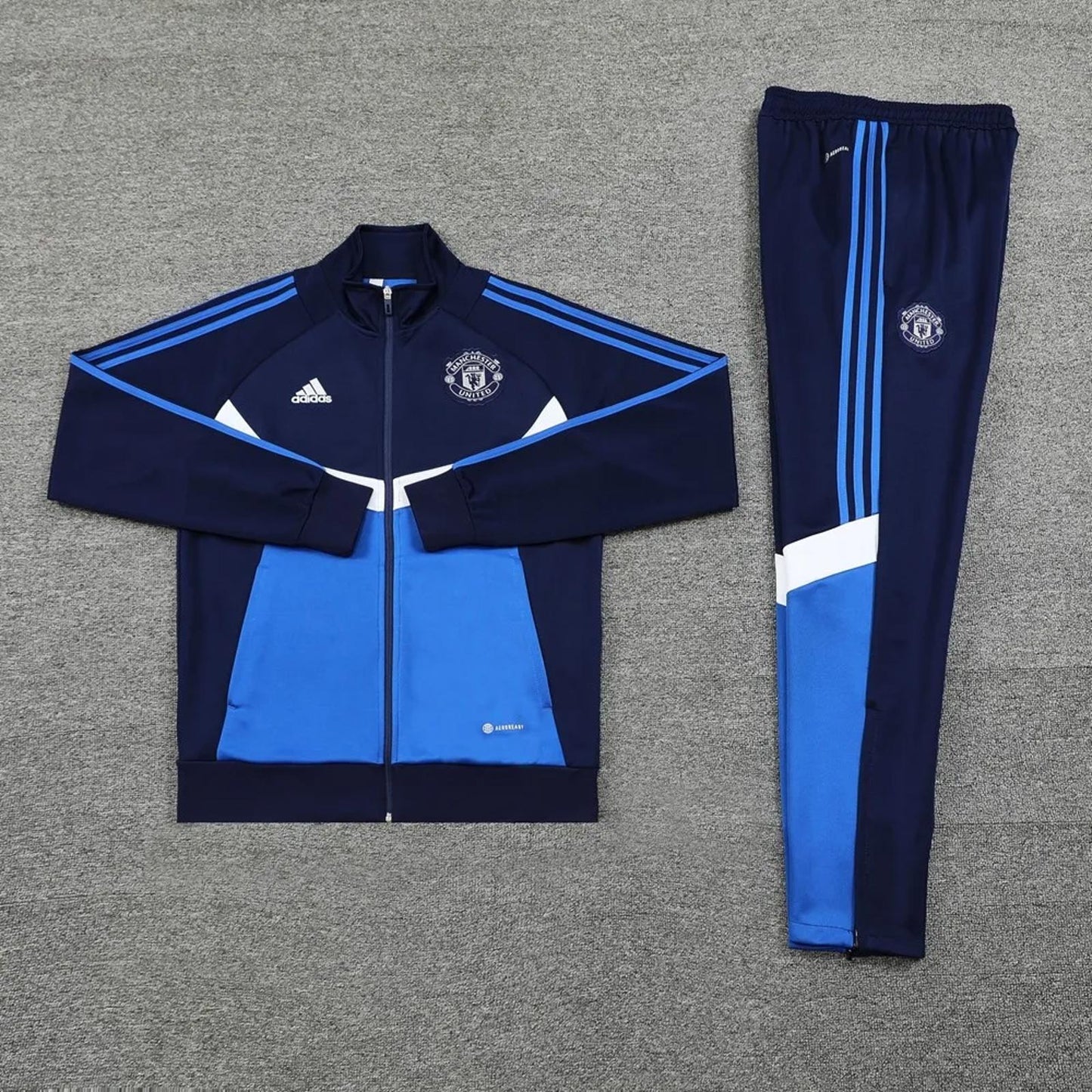 Manchester United 25/26 Adidas Men's Track Suit - Navy Blue