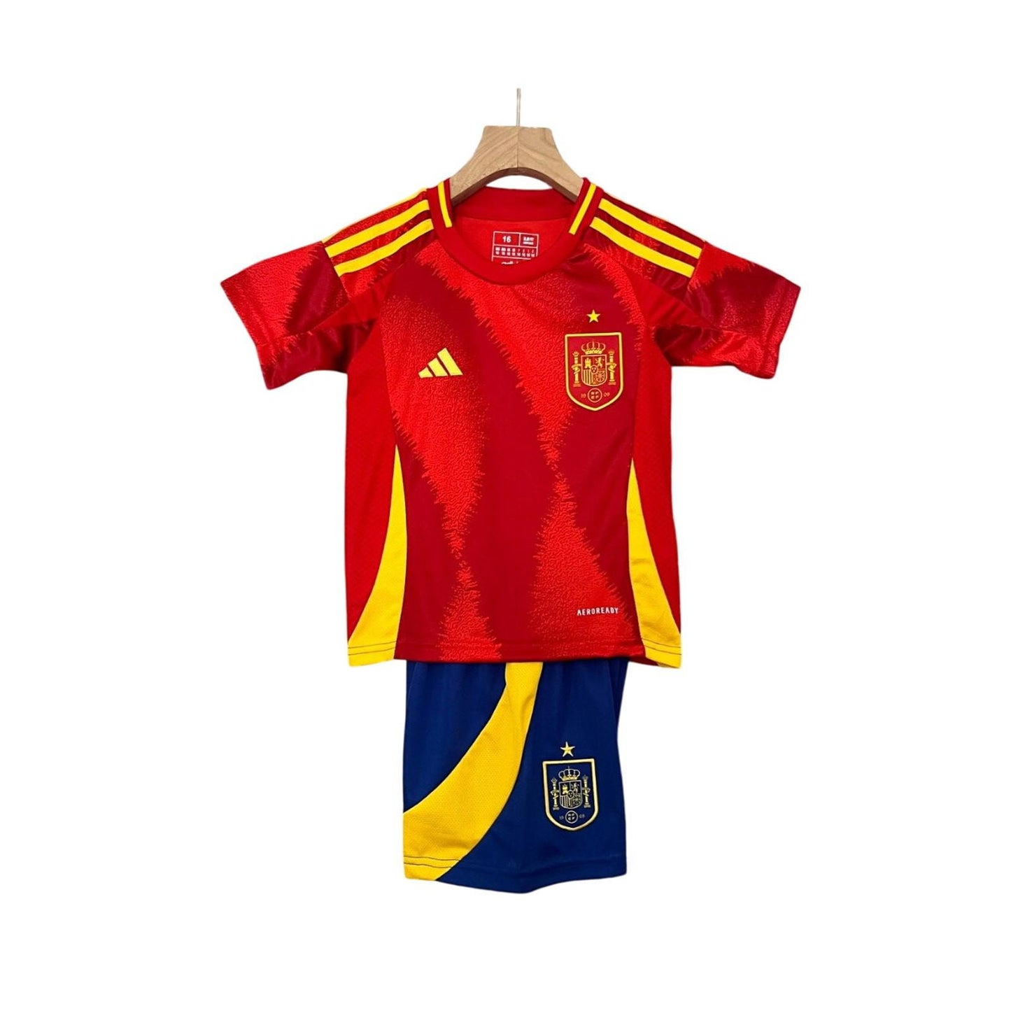Spain 2024 Adidas Kids Home Kit - Red - Size 22 - 7/8 Years - Inc Socks