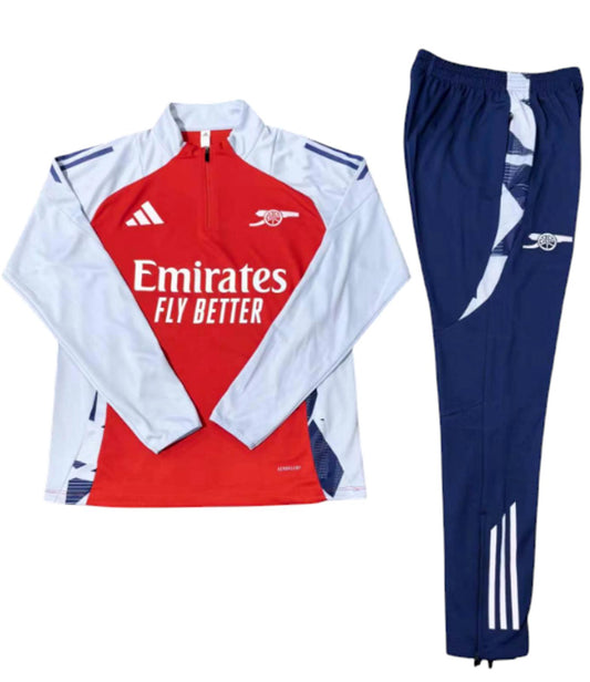 Arsenal Adidas Kids Tracksuit - Red, White & Navy