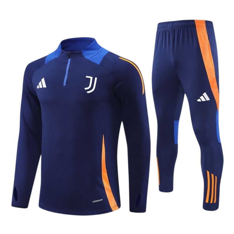 Juventus 25/26 Adidas Kids Tracksuit – Navy & Orange