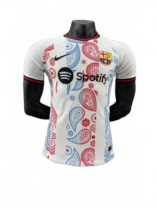 Barcelona 2025 Nike Special Edition Player Jersey - White Paisley