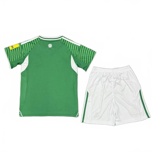 Newcastle 25/26 Adidas Kids Away Kit - Green - Inc Socks