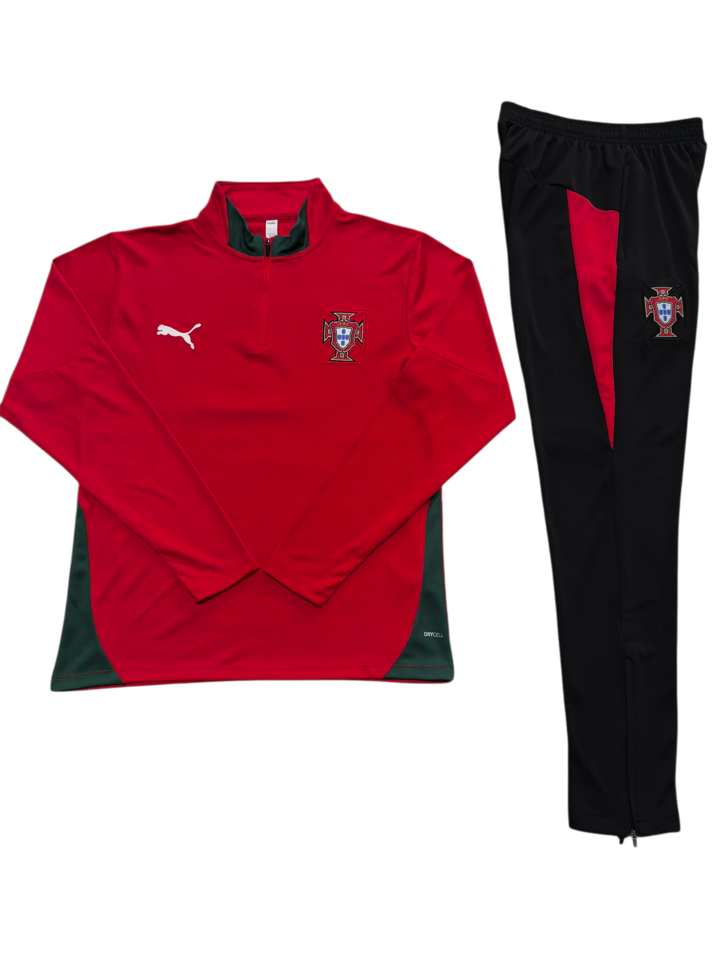Portugal 25/26 Puma Kids Tracksuit – Red & Black