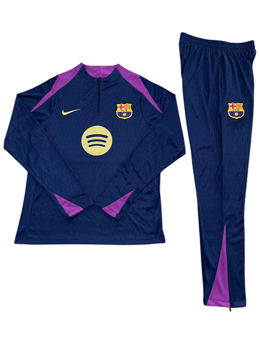 Barcelona 25/26 Nike Kids Tracksuit – Navy & Purple
