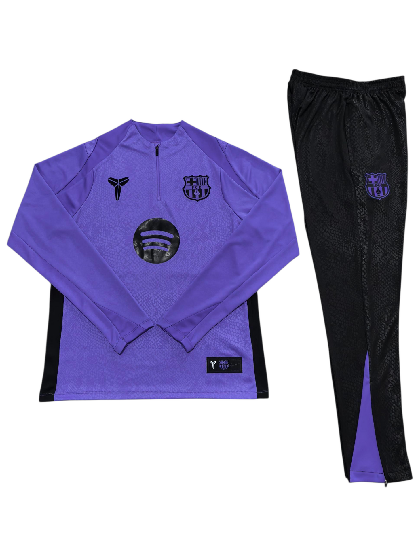 Barcelona 25/26 Nike Kids Tracksuit – Purple & Black