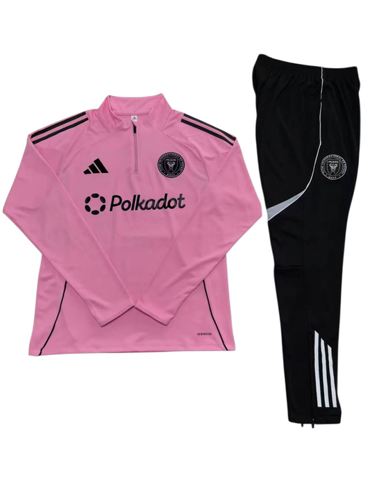 Inter Miami 25/26 Adidas Kids Tracksuit – Pink & Black