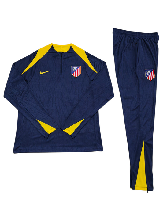 Atlético Madrid 25/26 Nike Kids Tracksuit – Navy & Yellow