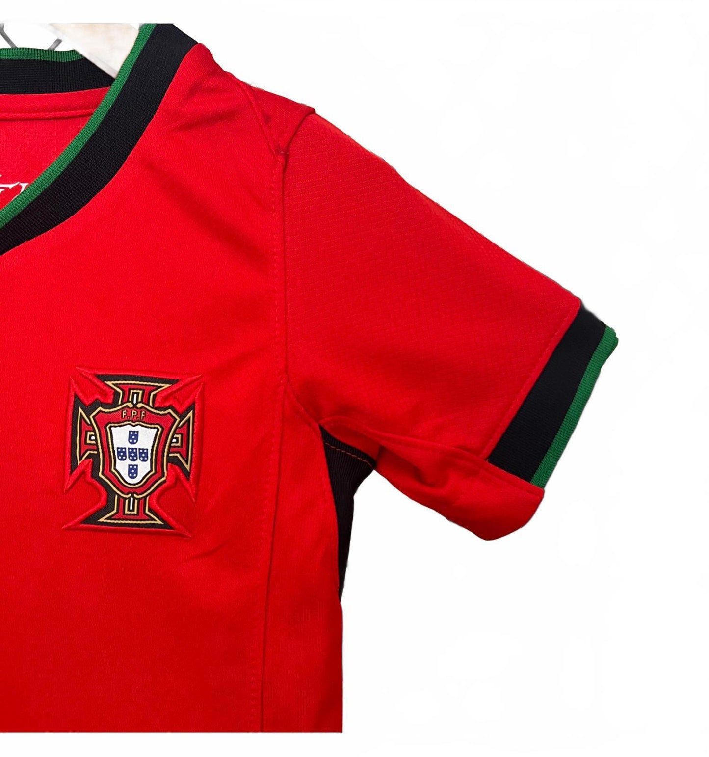 Portugal 2024 Nike Kids Home Kit – Red & Green - Inc Socks