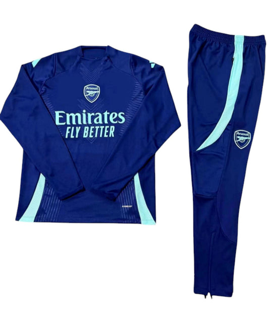 Arsenal Adidas Kids Tracksuit - Blue & Turquoise