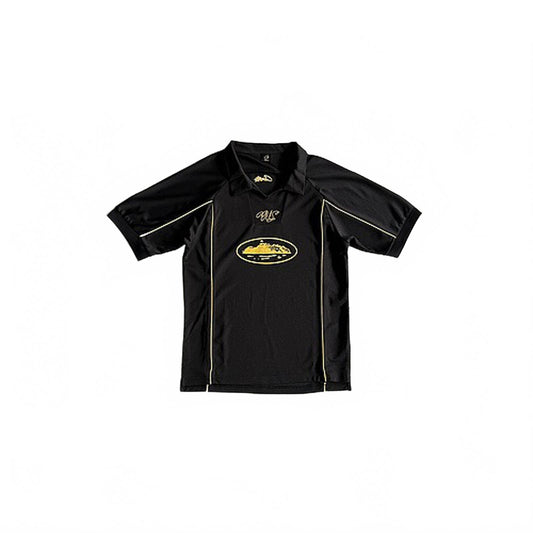 Corteiz CRTZ RTW TALISMO Football Jersey - Black & Yellow - Size Small