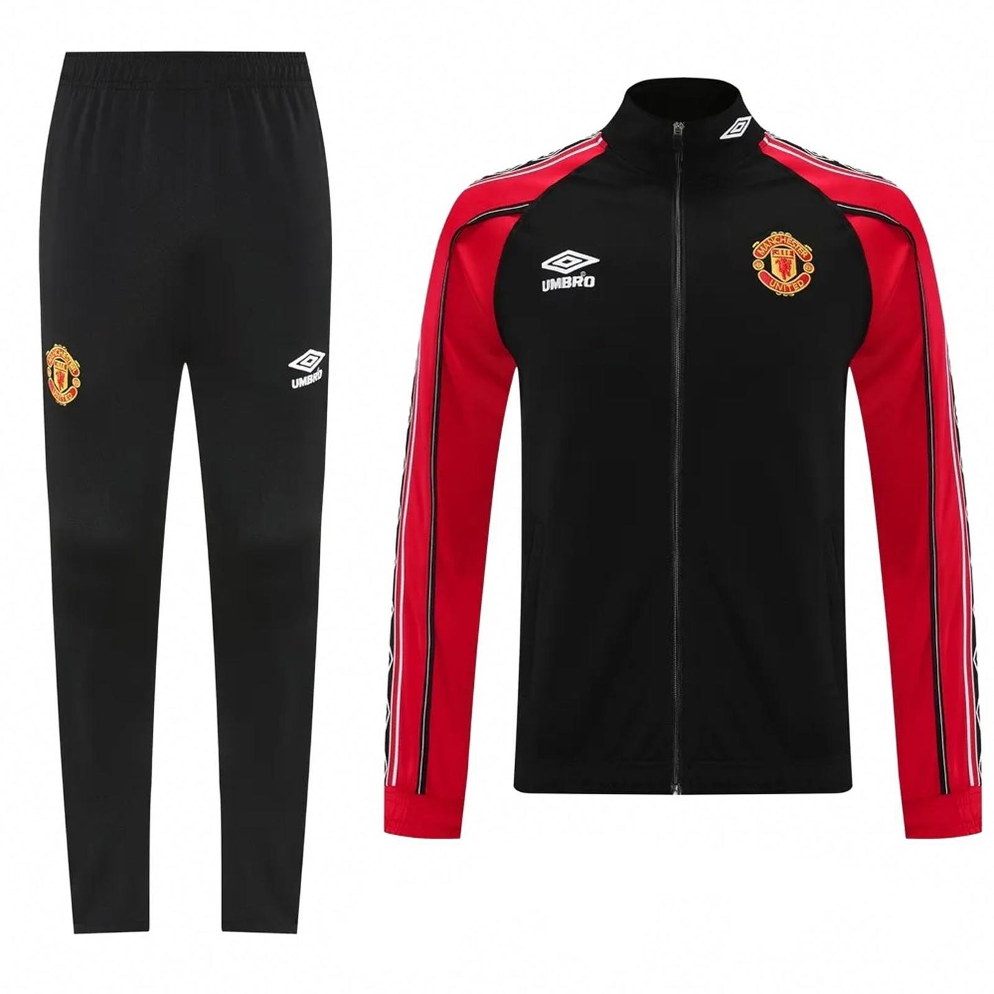 Manchester United 25/26 Umbro Men's Tracksuit - Black and Red