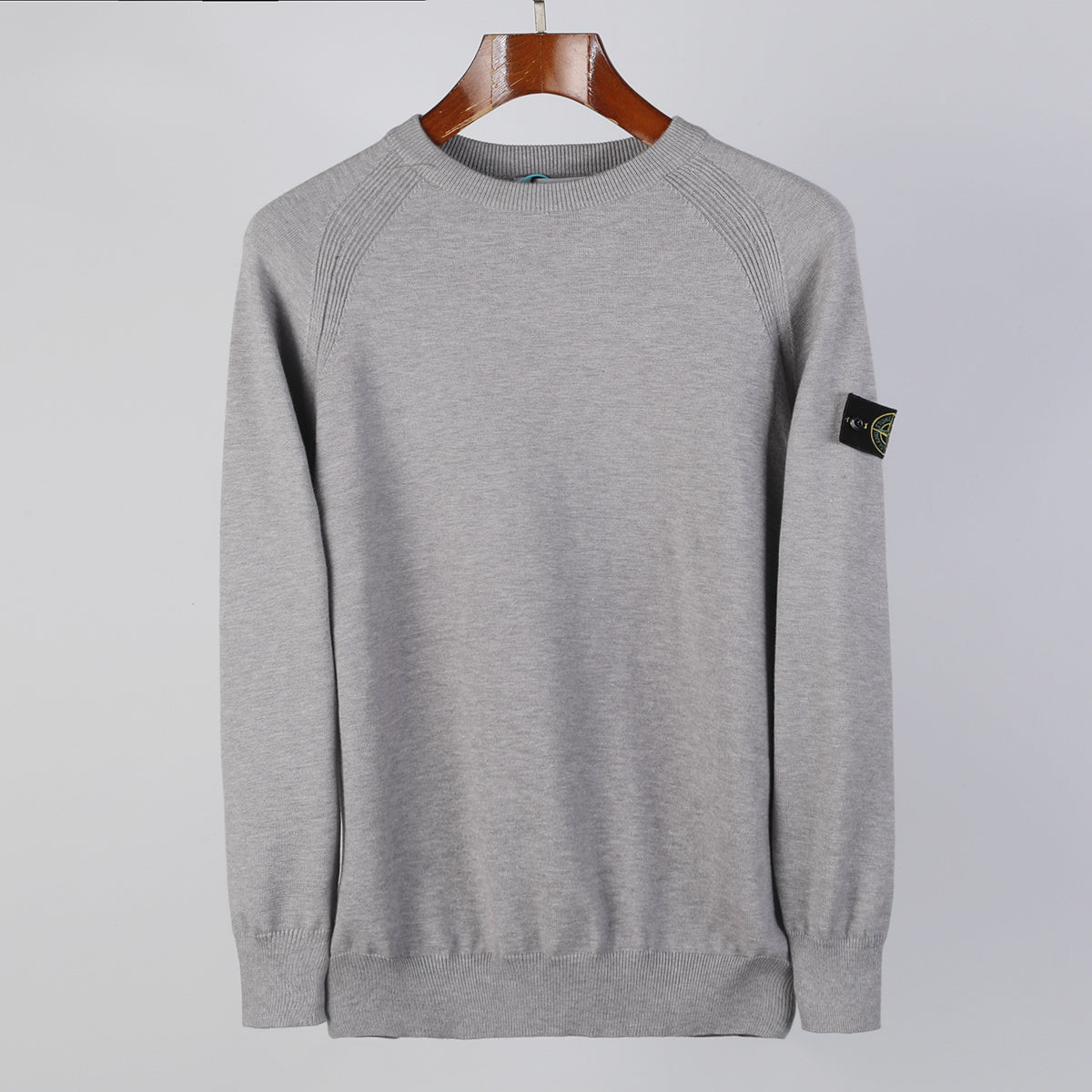 Stone Island Virgin Wool Crew Neck Sweater