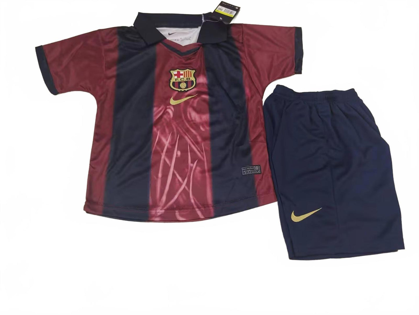 Barcelona 25/26 Nike Kids Retro Kit - Maroon - Inc Socks
