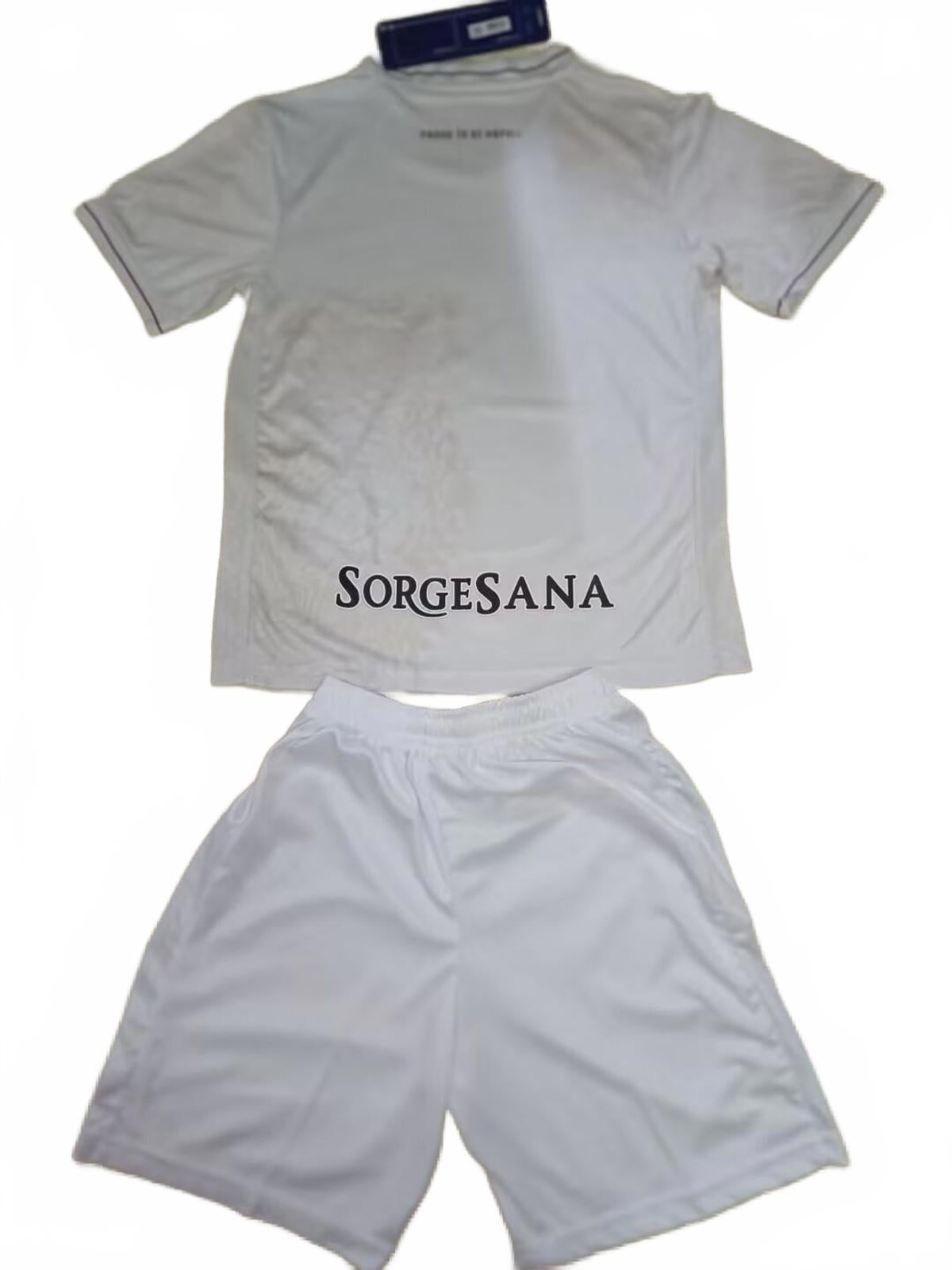 Napoli 25/26 EA7 Kids Away Kit - White - Inc Socks