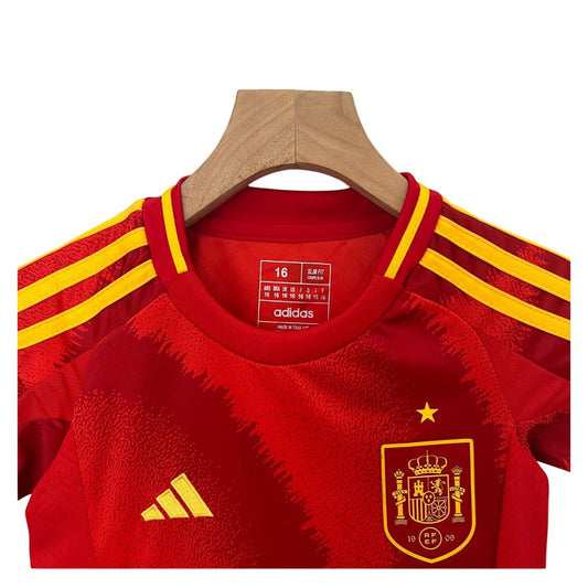 Spain 2024 Adidas Kids Home Kit - Red - Inc Socks