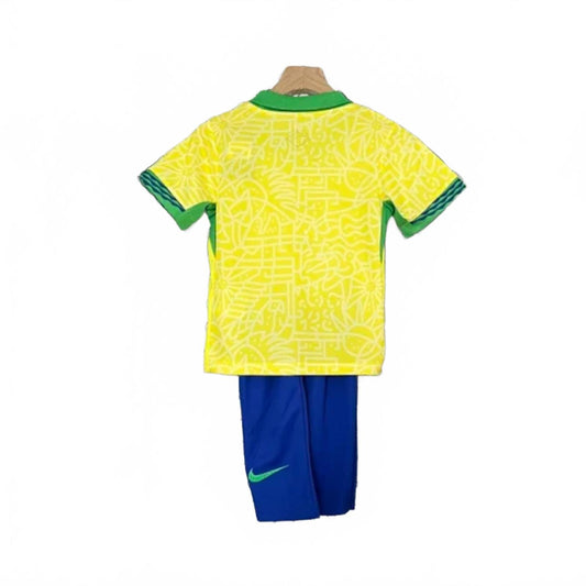 Brazil 2024 Nike Kids Home Kit - Yellow - Inc Socks