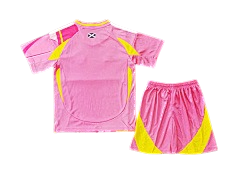 Scotland 25/26 Adidas Kids Away Kit - Pink & Yellow - Inc Socks
