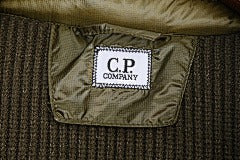 CP Company - Merino Wool Padded Hybrid Hood Jacket Black