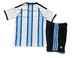 Argentina 25/26 Adidas Kids Home Kit - White & Blue - Inc Socks
