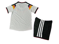 Germany 25/26 Adidas Kids Home Kit - White & Black - Inc Socks