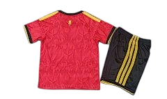 Belgium 25/26 Adidas Kids Home Kit - Red & Black - Inc Socks