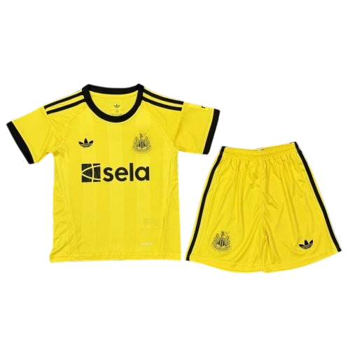 Newcastle 25/26 Adidas Kids Goalkeeper Kit - Yellow - Inc Socks