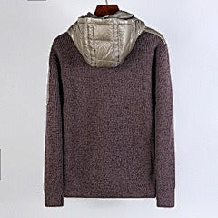 CP Company - Merino Wool Padded Hybrid Hood Jacket Black