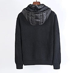 CP Company - Merino Wool Padded Hybrid Hood Jacket Black