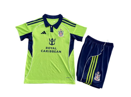 Fulham 25/26 Adidas Kids Away Kit - Green - Inc Socks