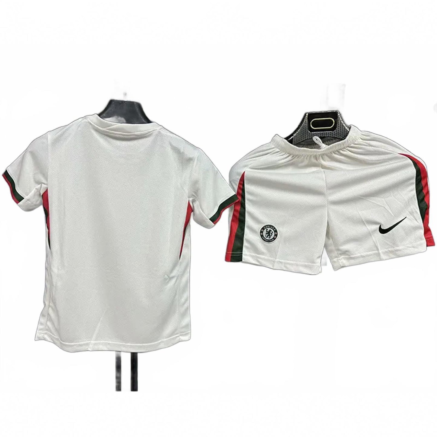 Chelsea FC 25/26 Nike Kids' Away Kit - White - Inc Socks