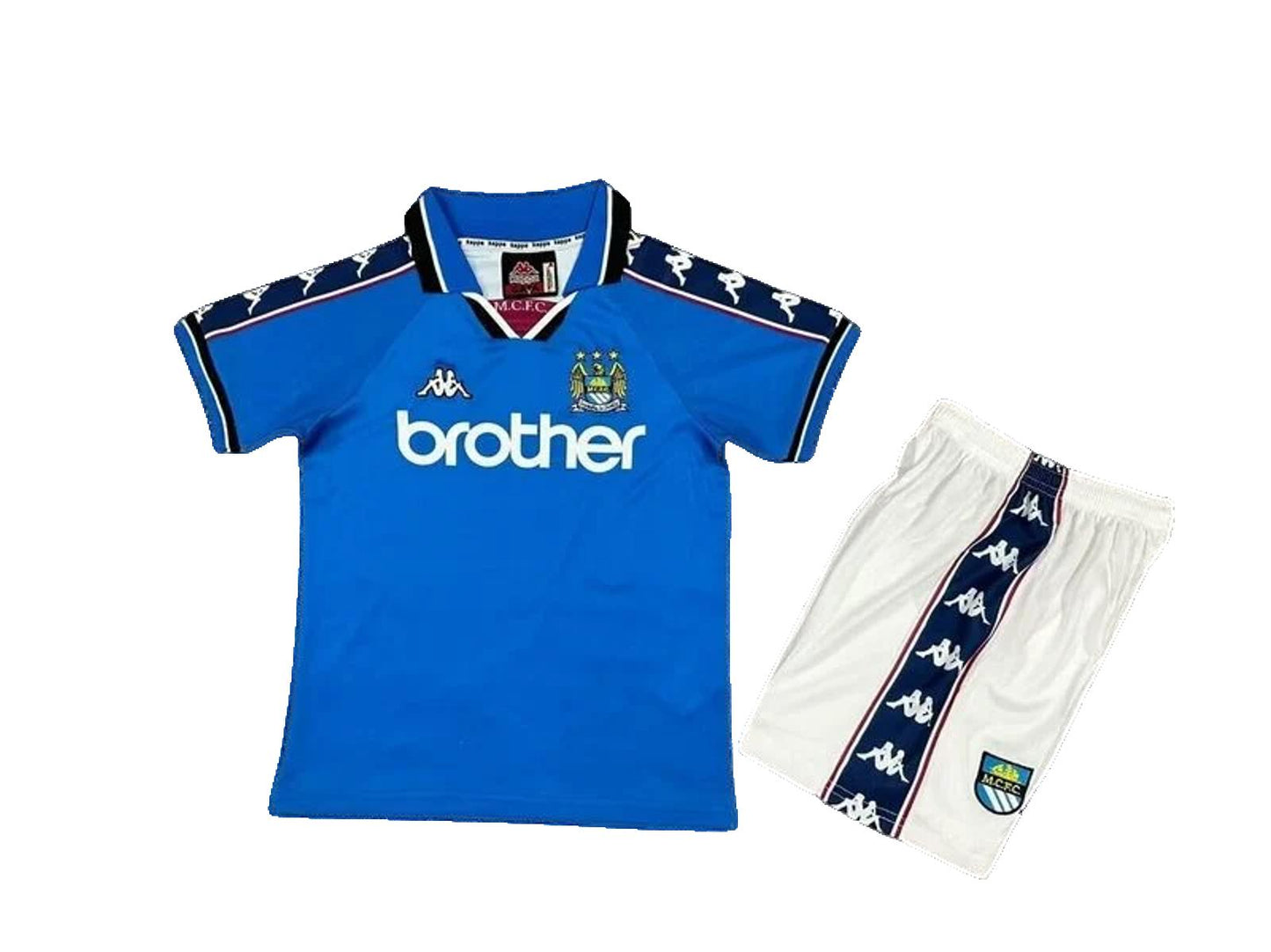 Manchester City 97/99 Kappa Retro Home Kit - Blue - Inc Socks