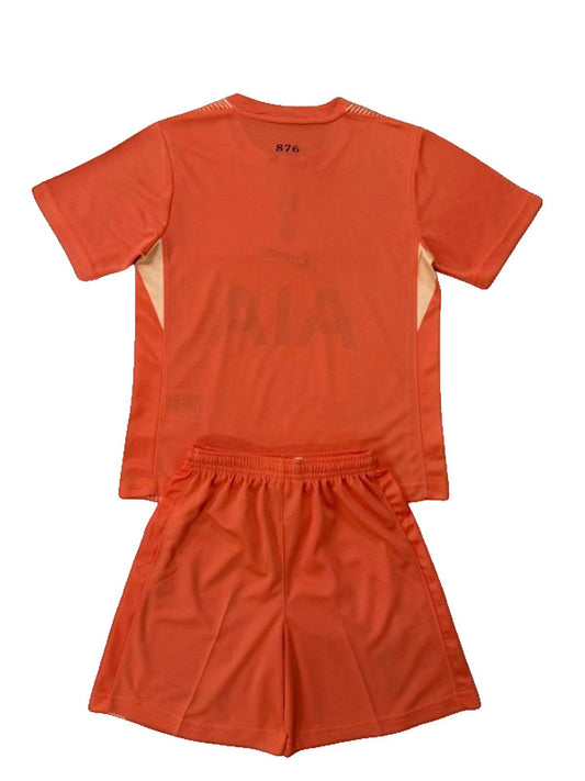 Tottenham Hotspur 25/26 Nike Kids Goalkeeper Kit - Orange - Inc Socks