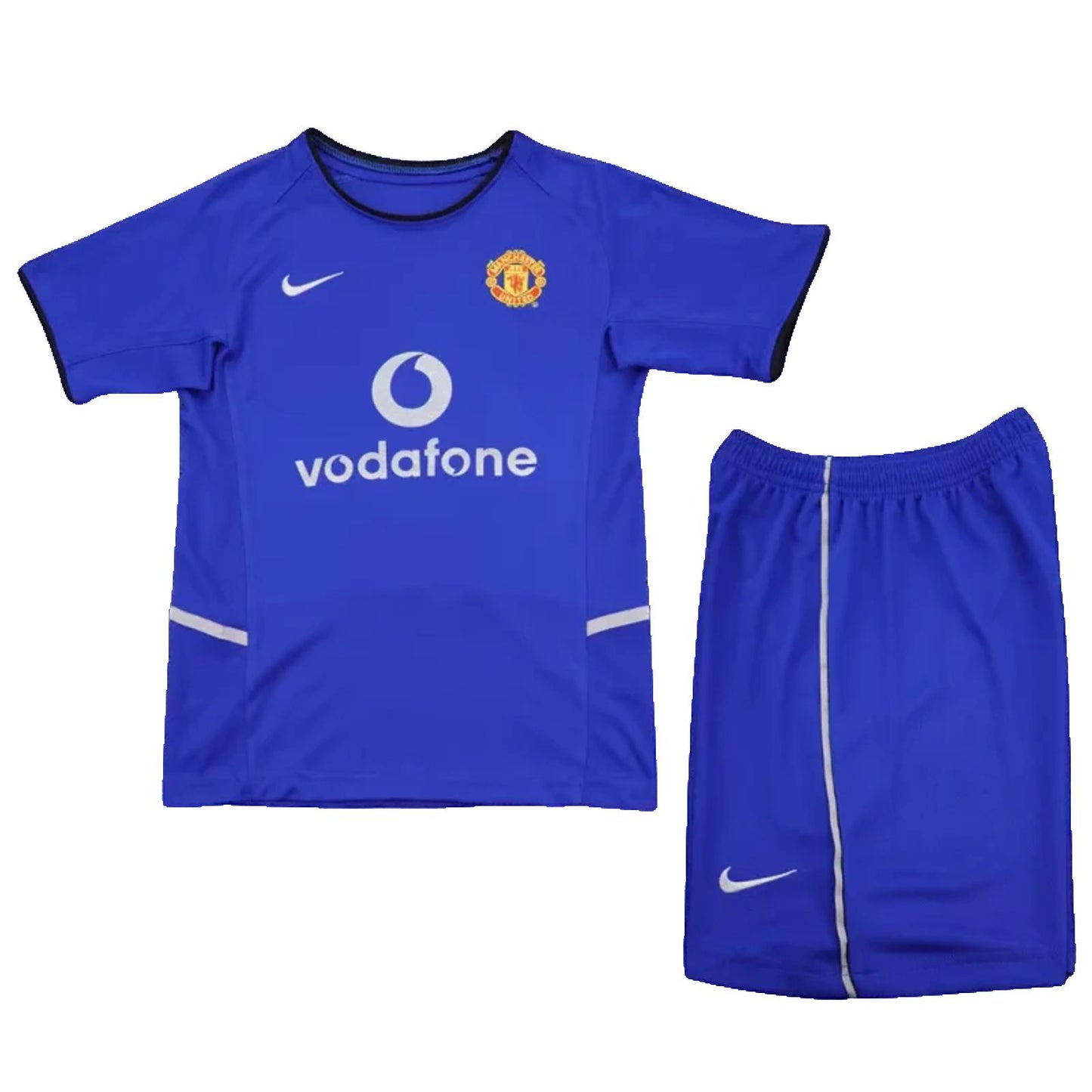 Manchester United 02/03 Kids Third Kit - Blue - Inc Socks