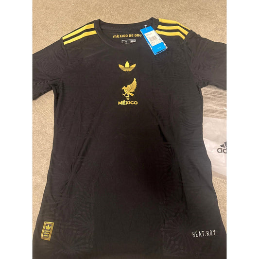 Mexico 2025 Adidas Football Jersey - Black & Gold - Size Small