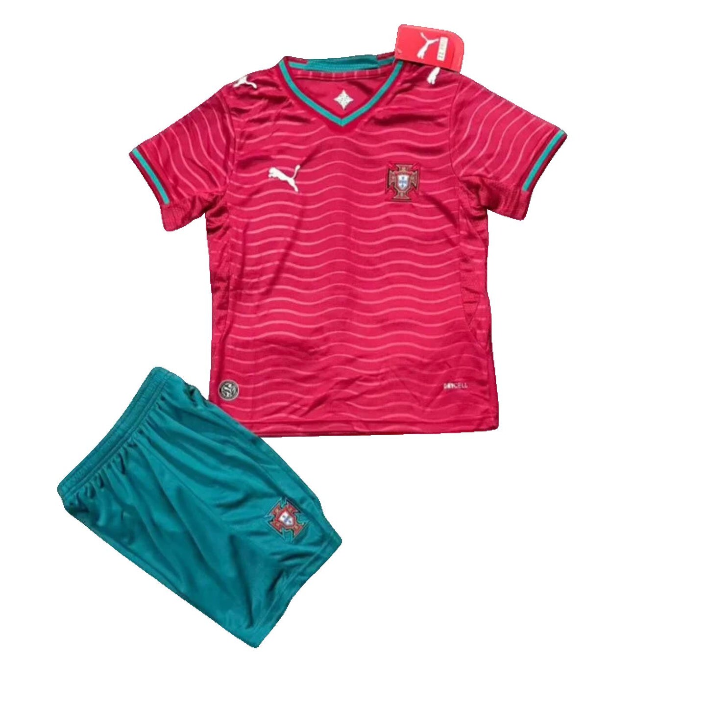 Portugal 2026 Puma Kids Home Kit - Red & Green - Inc Socks