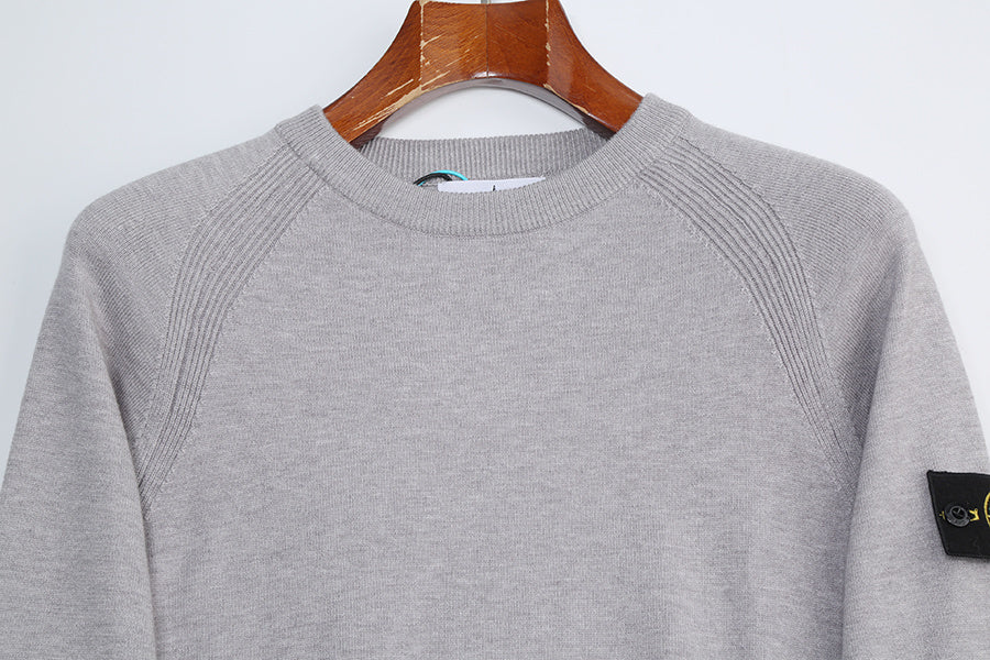 Stone Island Virgin Wool Crew Neck Sweater