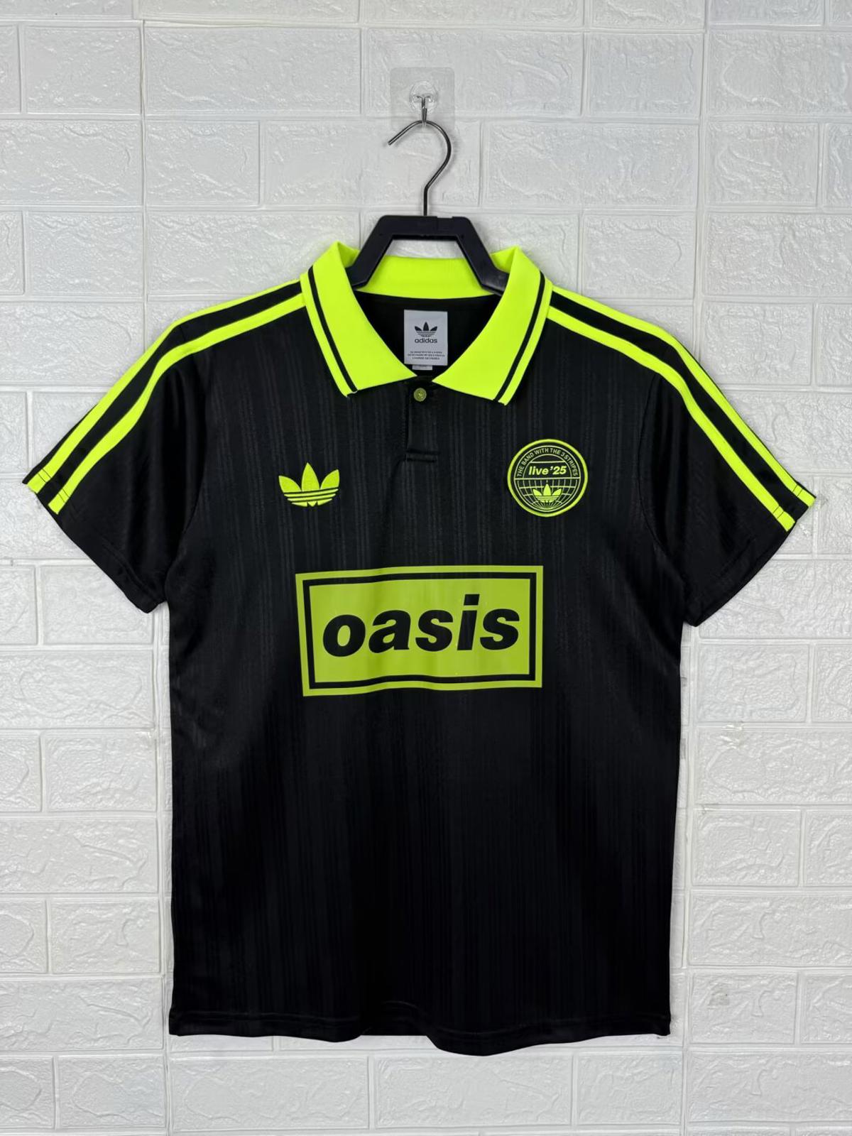 Adidas X Oasis 25/26 Band Football Jersey - Black & Green - Fan Version