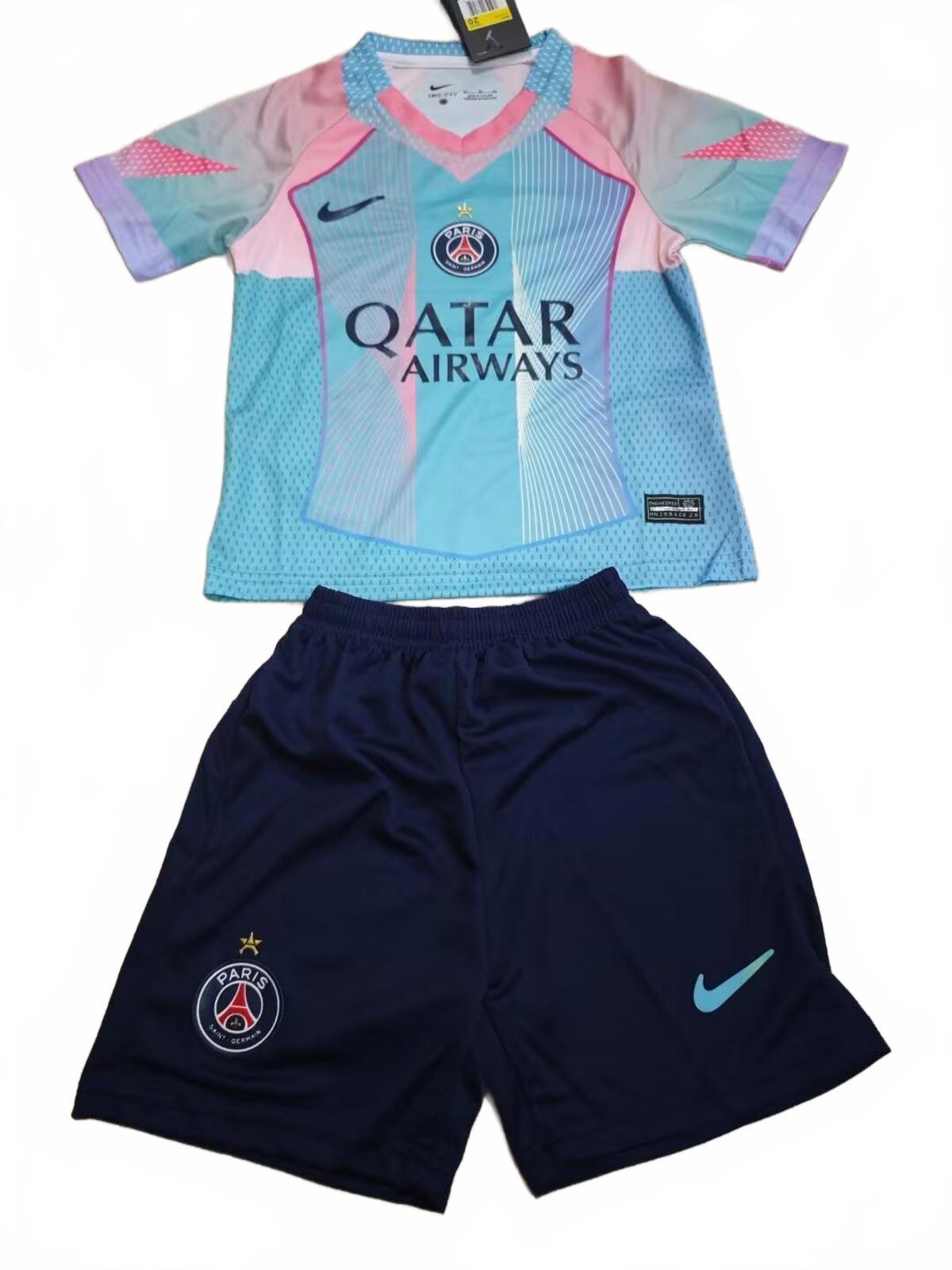 PSG 25/26 Nike Kids Kit - Pale Blue - Inc Socks
