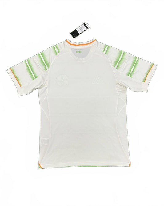 Celtic 25/26 Adidas Away Jersey - White & Lime - Fan Version