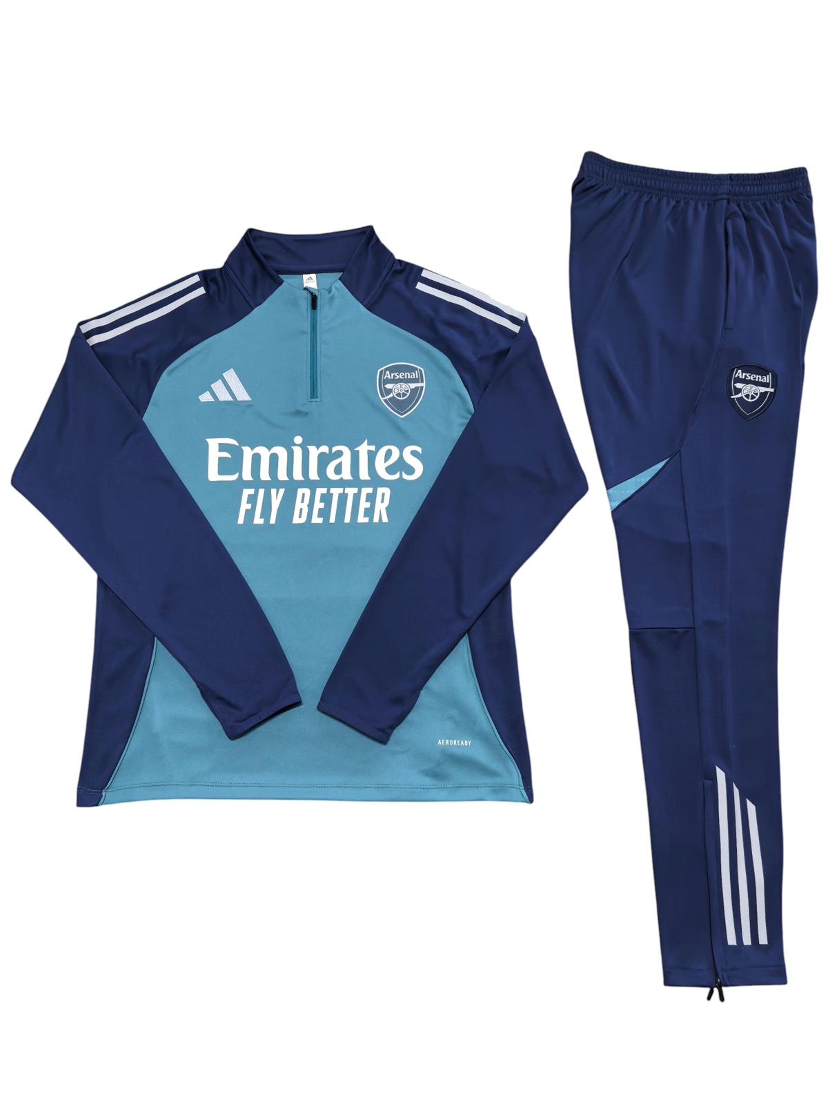 Arsenal Adidas Kids Tracksuit - Navy & Blue