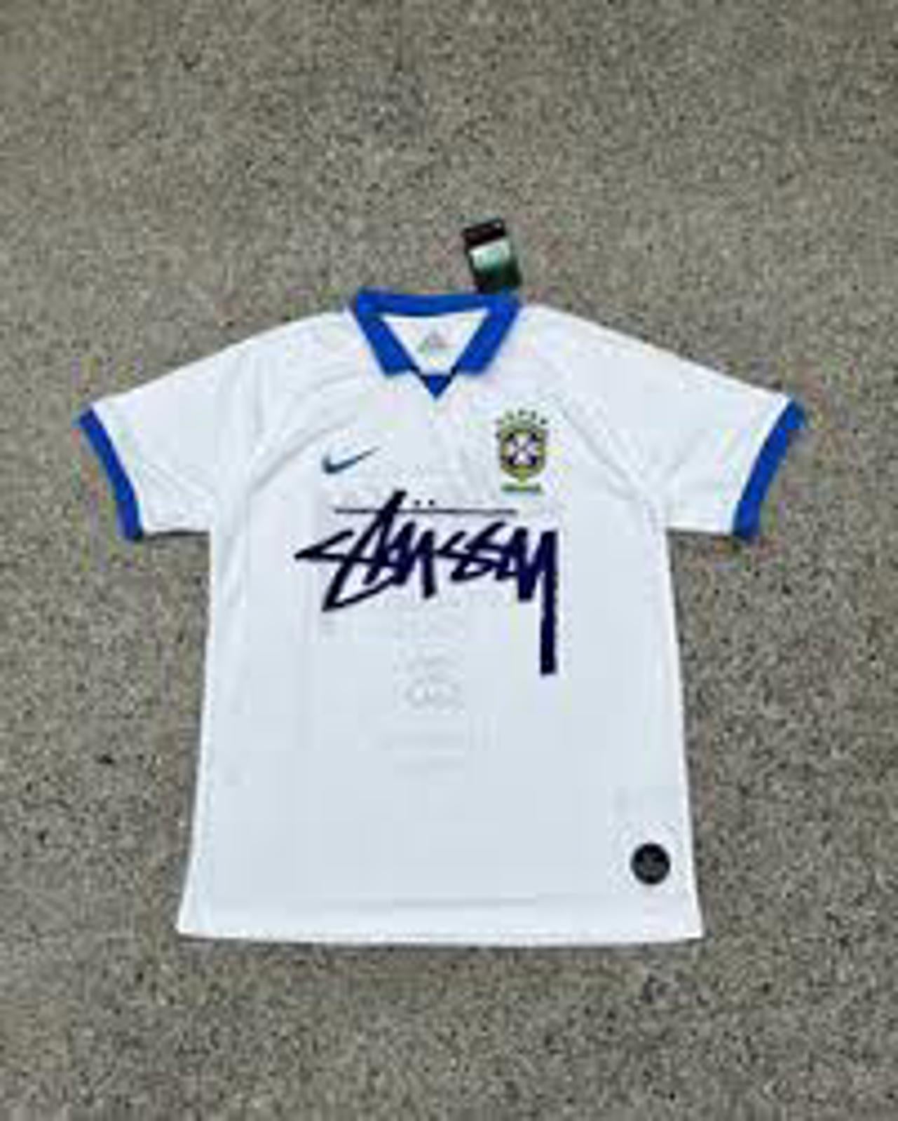 Brazil x Stussy Nike Fashion Collab Concept Jersey - White - Size Large