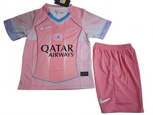 PSG 25/26 Nike Kids Kit - Pale Pink - Inc Socks