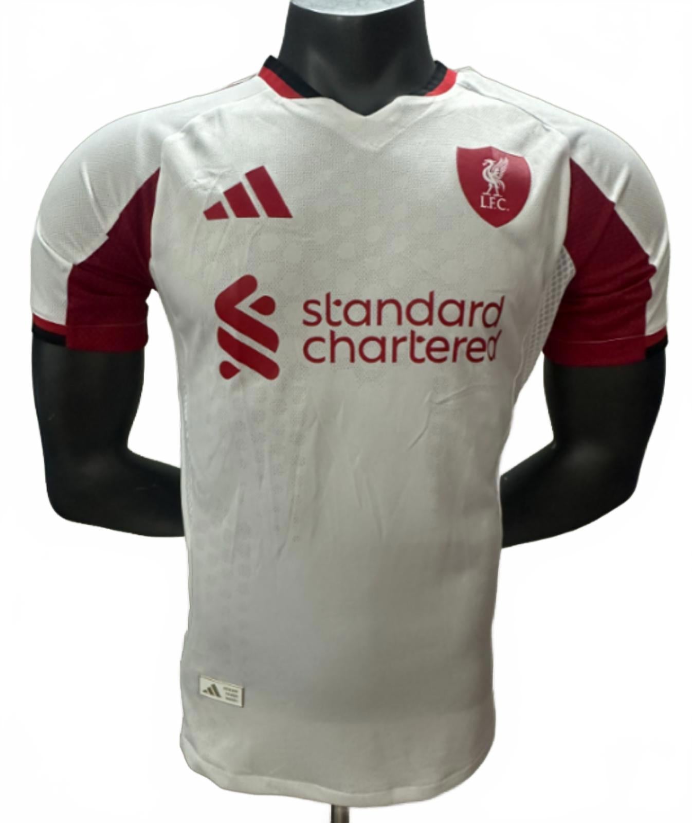 Liverpool FC 25/26 Adidas Away Jersey - White - Player Version