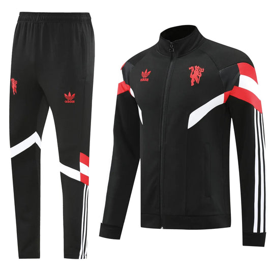 Manchester United LFSTR Adidas Originals Tracksuit - Black & Red