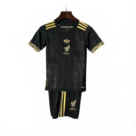 Mexico 2025 Kids Adidas Football Kit - Black - Size 24 - 8/9 Years - Inc Socks