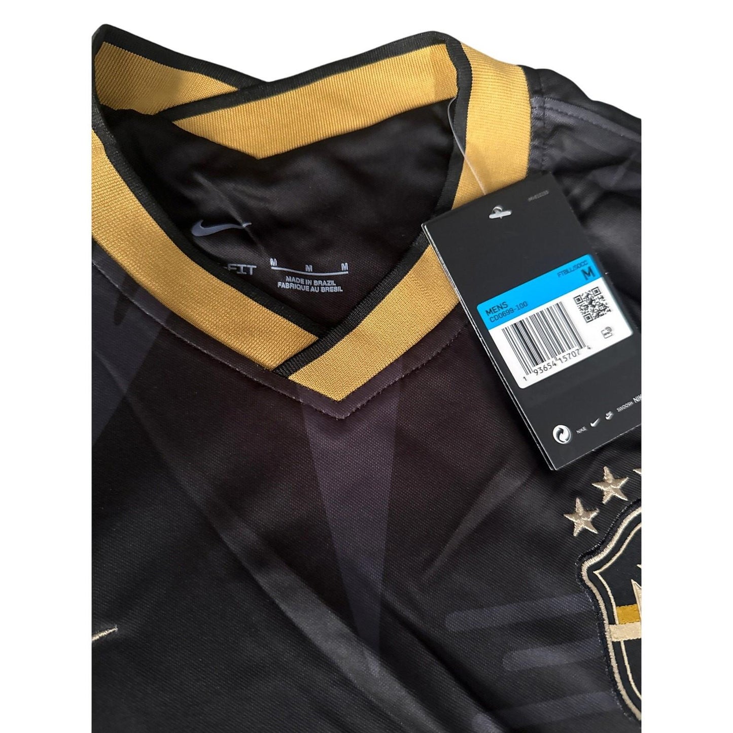 Brazil x Stüssy Nike Fashion Collab Concept Jersey - Black & Gold