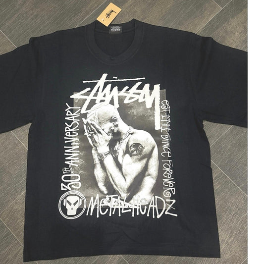 Stüssy Goldie Metalheadz 30 Tee Black - Black - Size Small