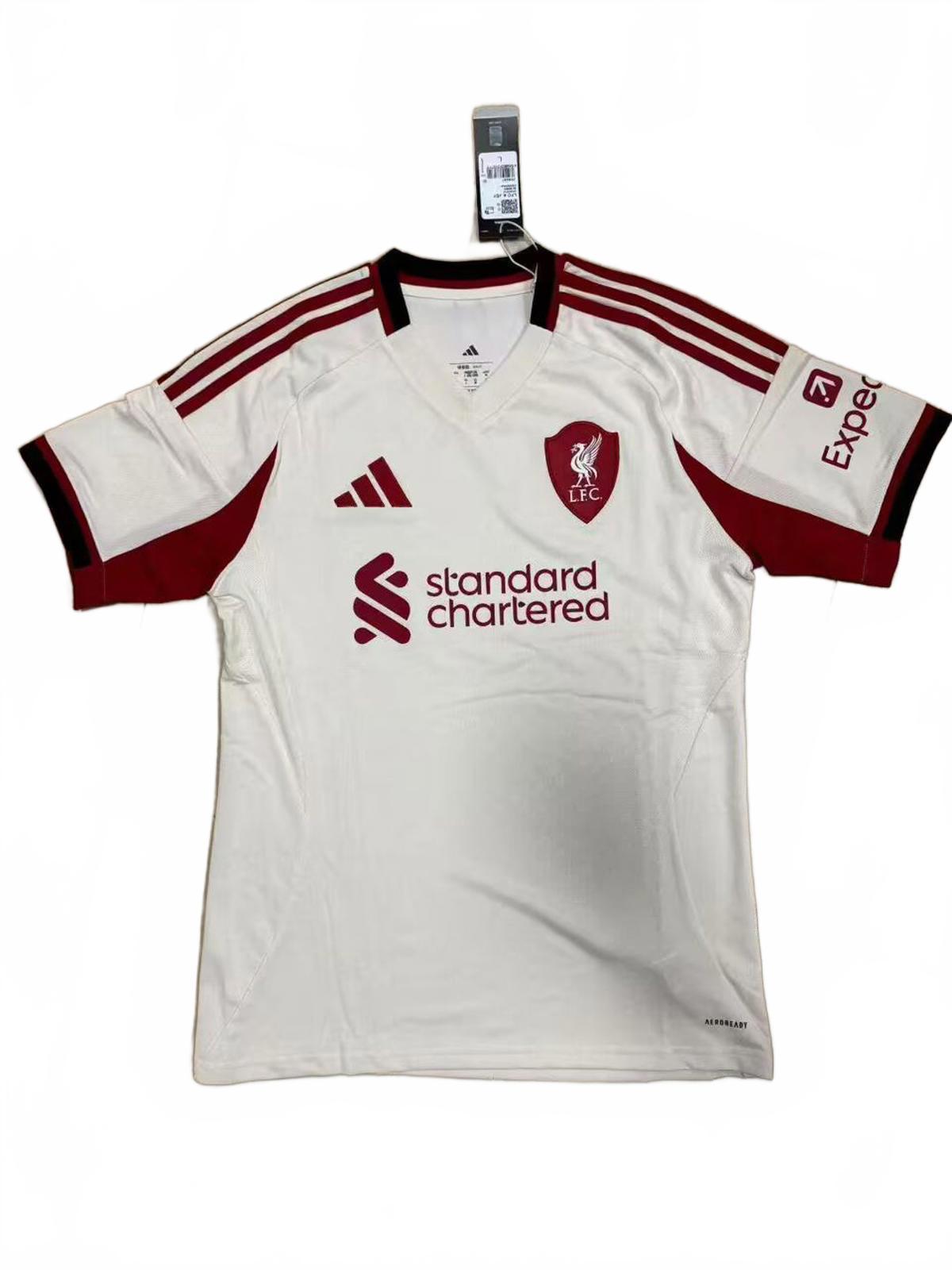 Liverpool FC 25/26 Adidas Away Jersey - White - Fan Version