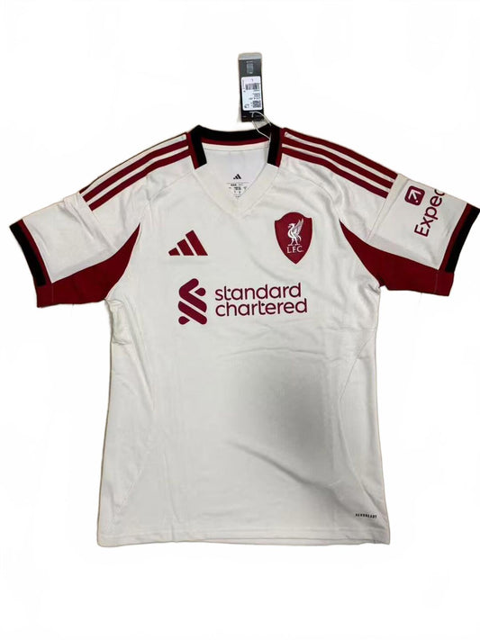 Liverpool FC 25/26 Adidas Away Jersey - White - Fan Version