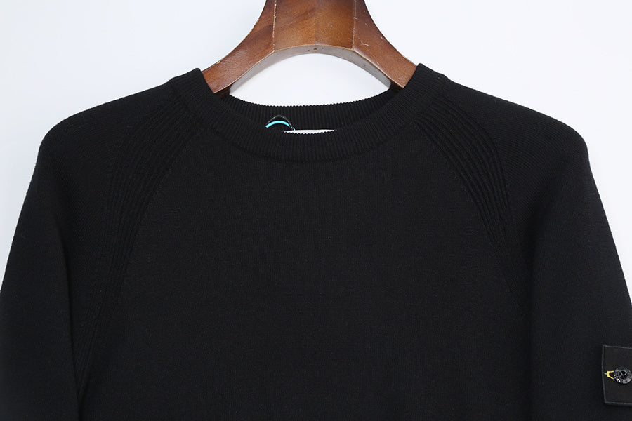 Stone Island Virgin Wool Crew Neck Sweater